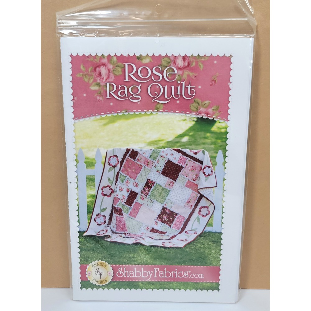 Shabby Fabrics Rose Rag Quilt Pattern Jennifer Bosworth Flannel Floral SF49870